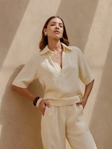 BLUSA CATARINA MANTEIGA
