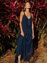 VESTIDO LAVÍNIA PREGAS AZUL