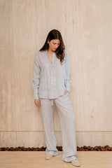 CALÇA BELLA LISTRAS AZUL