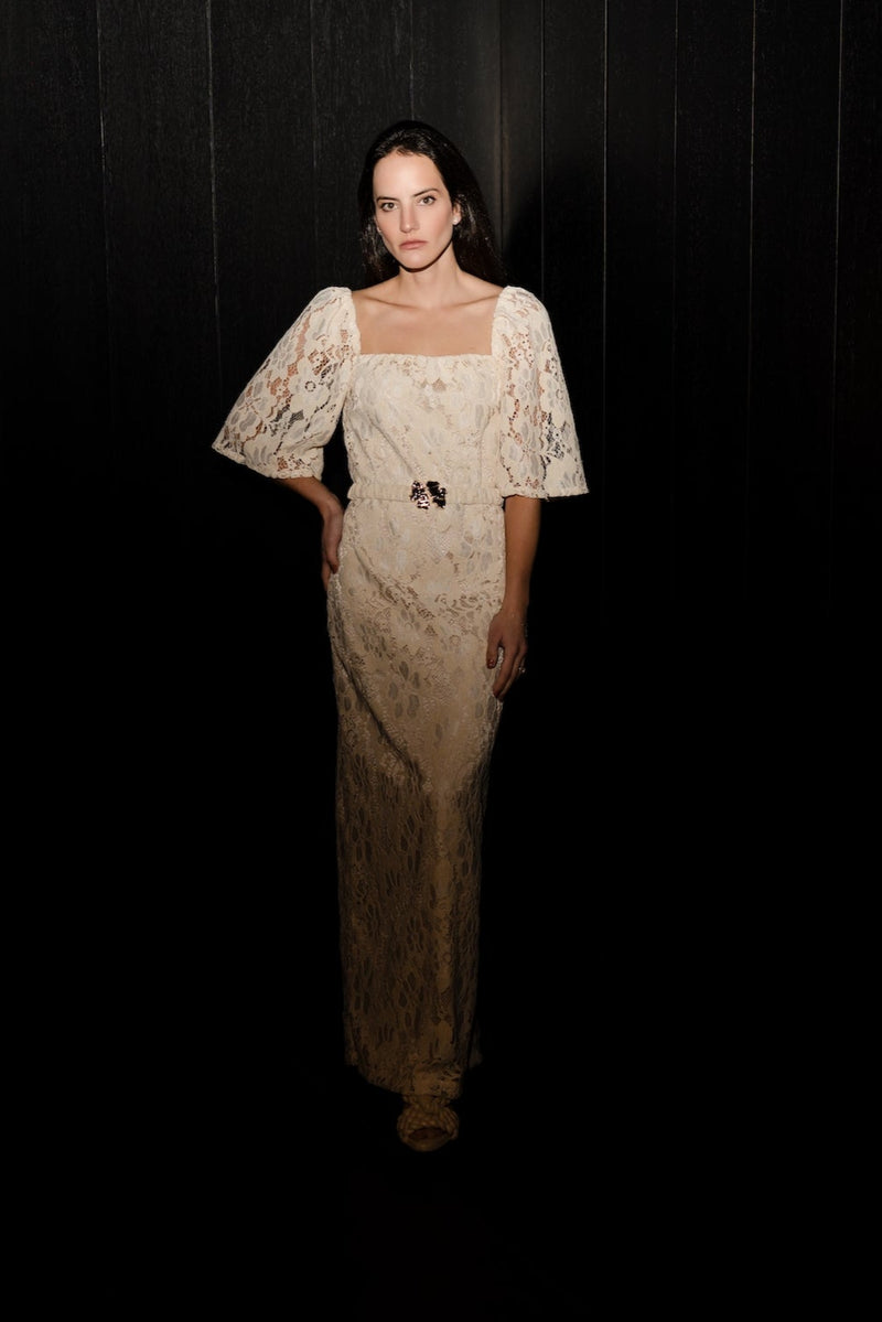 VESTIDO FLORA OFF WHITE