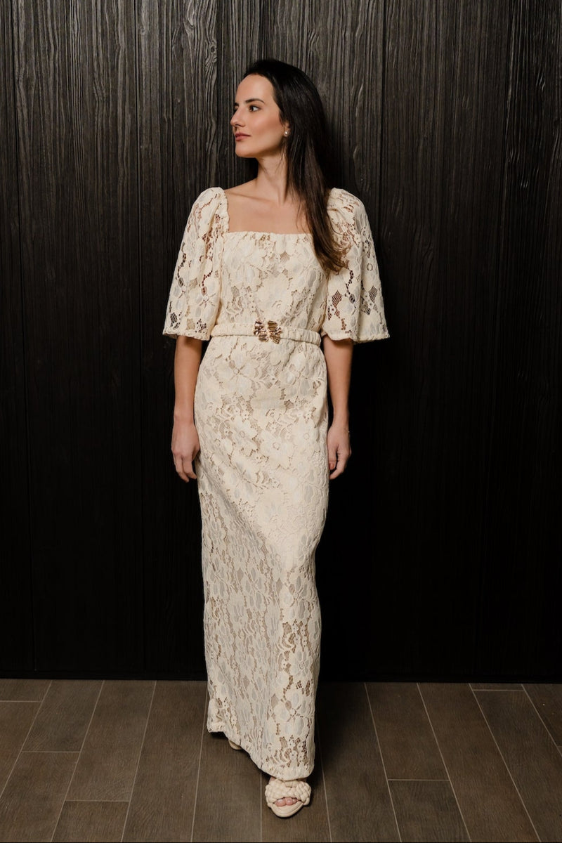 VESTIDO FLORA OFF WHITE