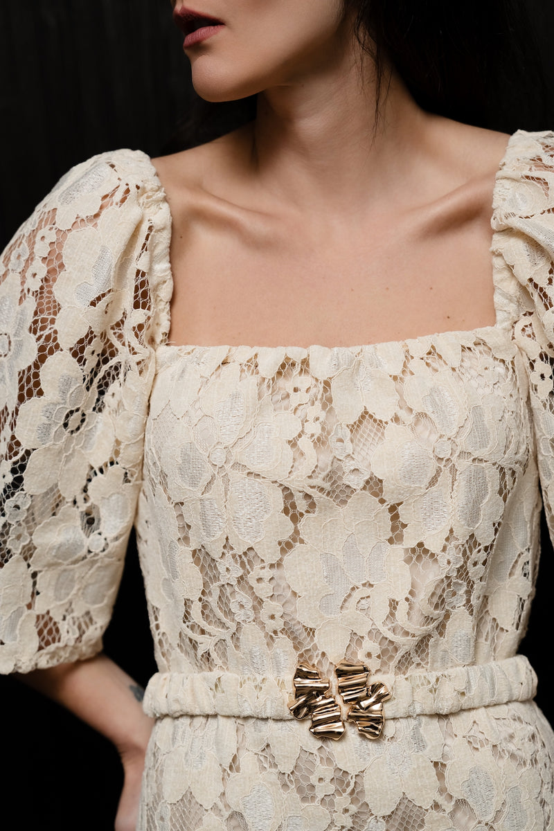 VESTIDO FLORA OFF WHITE