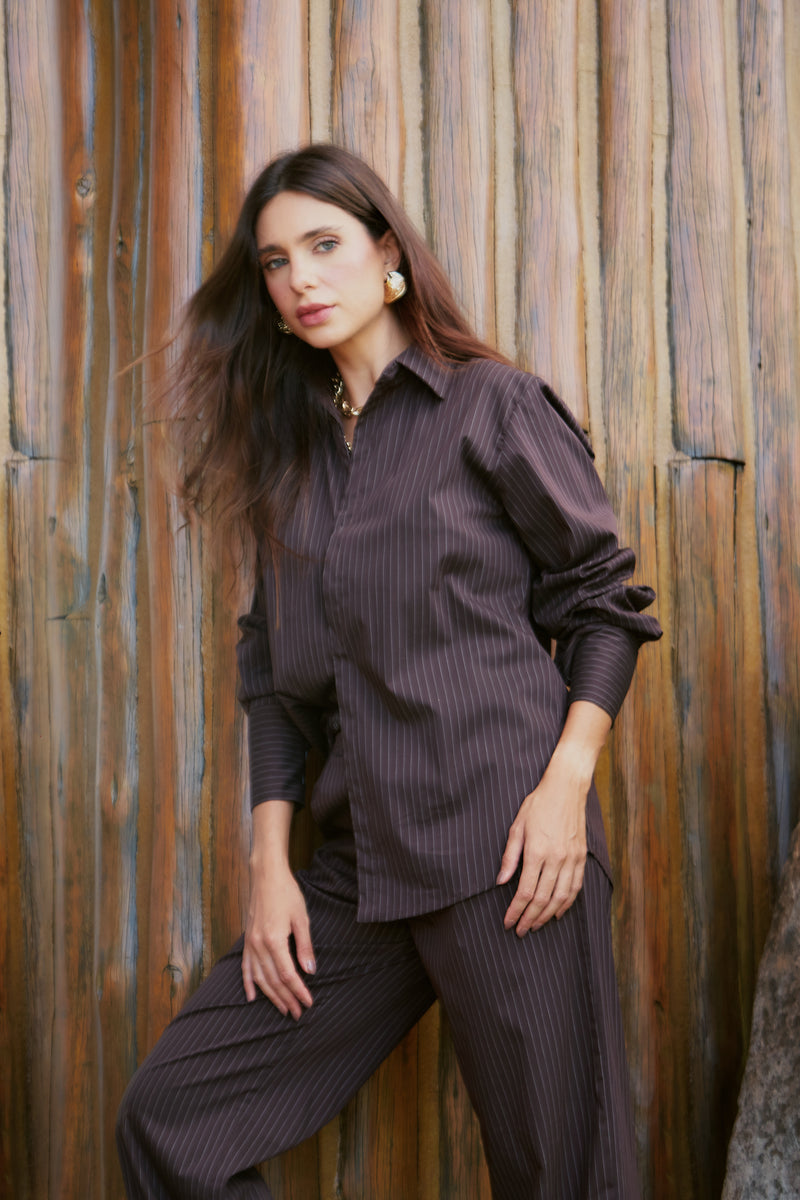 CAMISA MARI MARROM