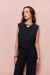 BLUSA LAÍS AZUL MARINHO