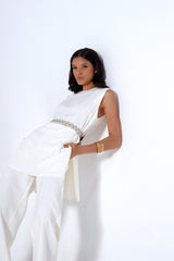 BLUSA SARITA LONGA OFF WHITE