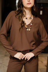 BLUSA MELISSA CAFÉ