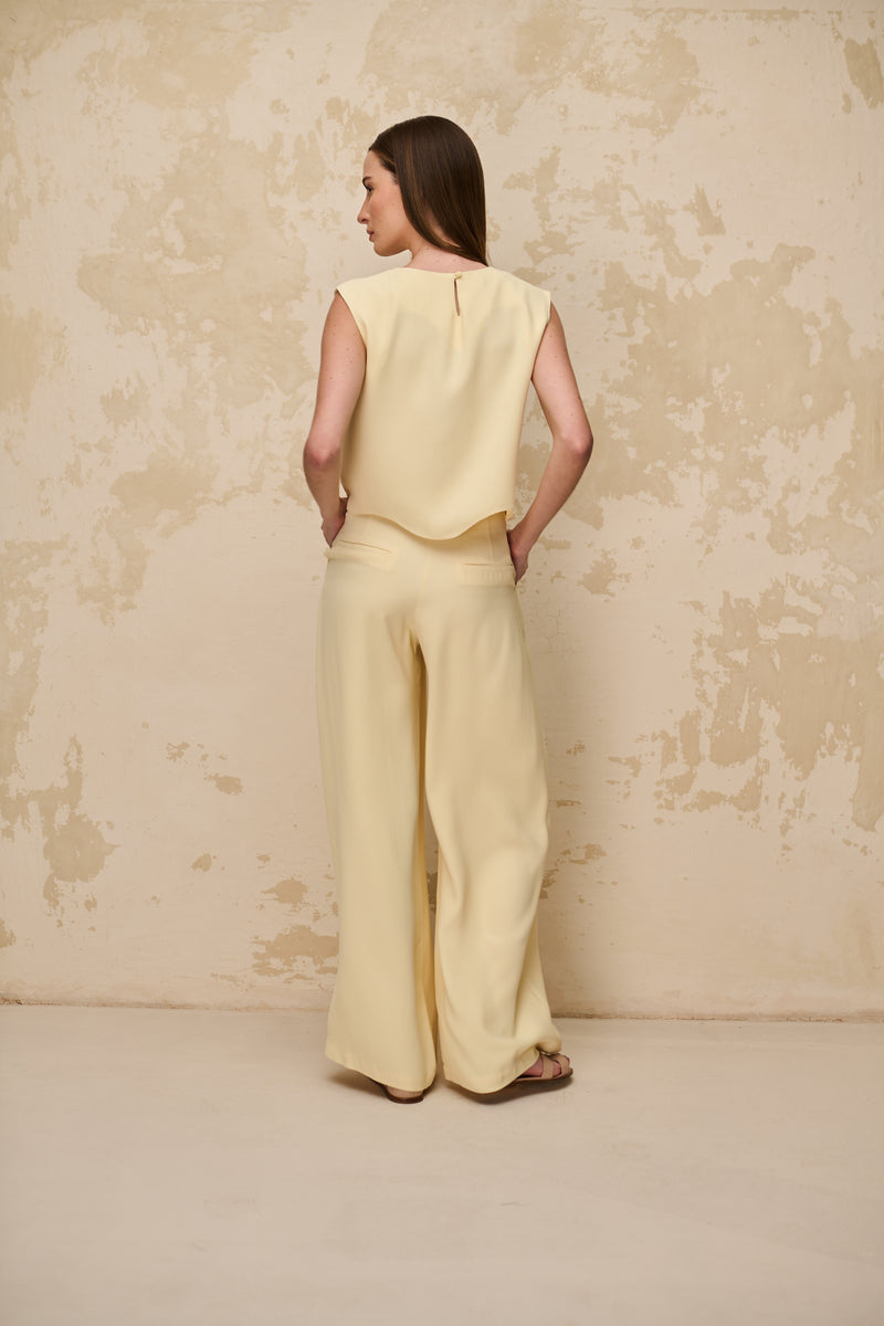 BLUSA LAÍS DETALHE ONDAS AMARELA