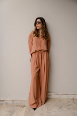 CAMISA IZA CREPE CAPUCCINO