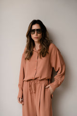 CAMISA IZA CREPE CAPUCCINO